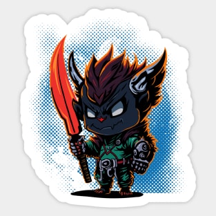 Chibi Blue Devil Sticker